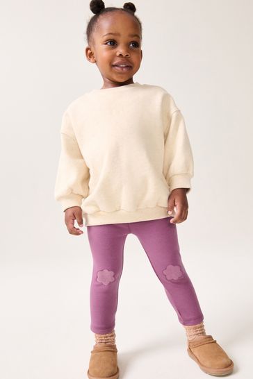 Purple Cosy Fleece Lined Leggings 3mths 7yrs