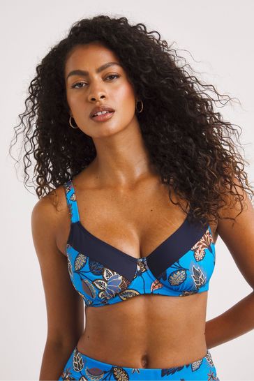 Buy JD Williams Blue Boho Print Mix And Match Underwired Non