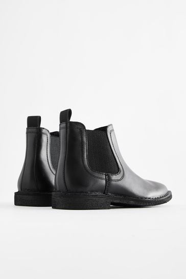 Buy Black Leather Chelsea Boots from Next Germany