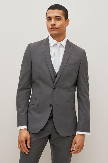 Buy Charcoal Grey Slim Fit Two Button Suit Jacket from Next Luxembourg