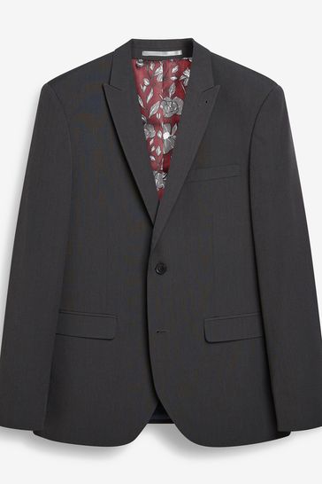 Charcoal Grey Slim Two Button Suit Jacket