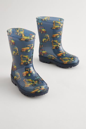 Buy Navy Digger Print Wellies from Next Bahrain