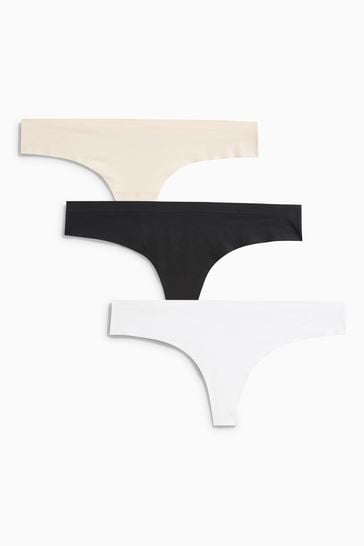 Black/White/Nude - No VPL Knickers 3 Pack