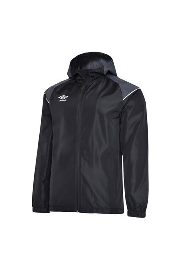 Buy Umbro Black Hooded Shower Jacket from Next Denmark