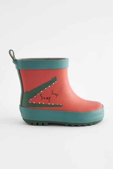 Red ankle wellies top