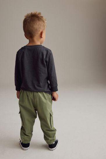 Buy Khaki Green Printed Cargo Trousers 3mths 7yrs from Next Bahrain