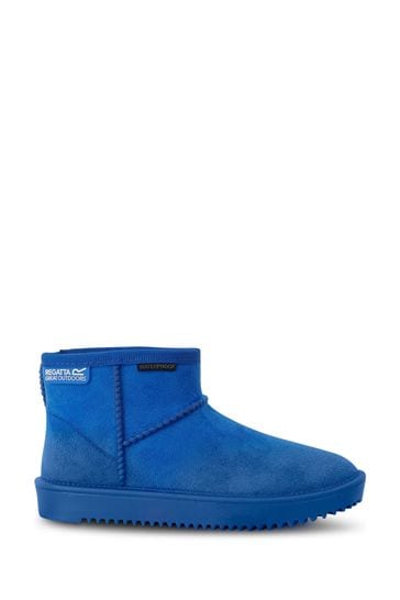 Regatta Blue Girls Risley Waterproof Faux Fur Lined Boots