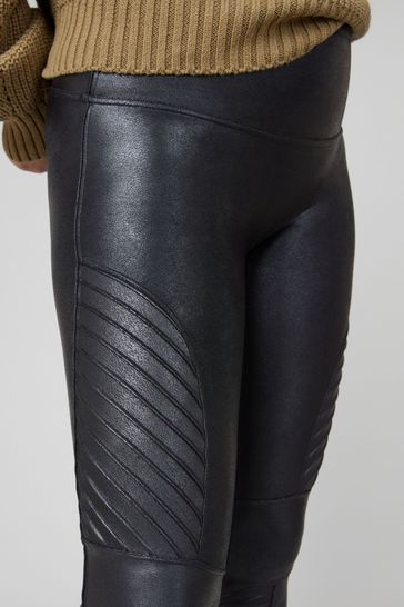 Buy SPANX® Medium Control Faux Leather Moto Shaping Leggings from Next  Denmark