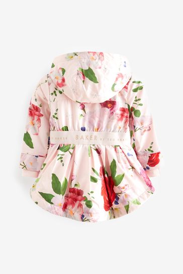 Buy Baker by Ted Baker Shower Resistant Pink Floral Rain Mac from
