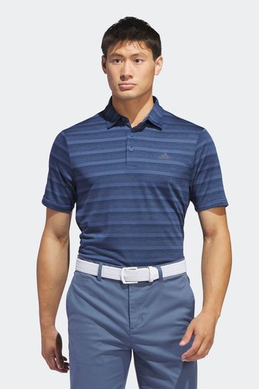 adidas Golf Two Colour Striped Polo Shirt