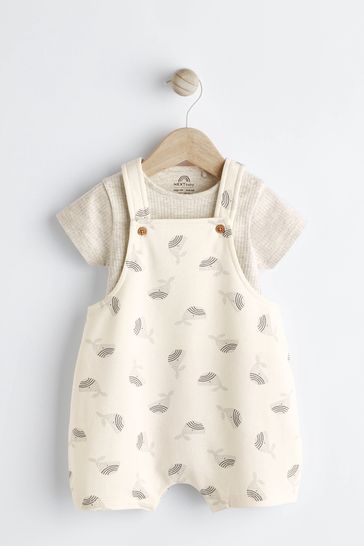 Grey/White Whale Baby Jersey Dungarees (0mths-3yrs)