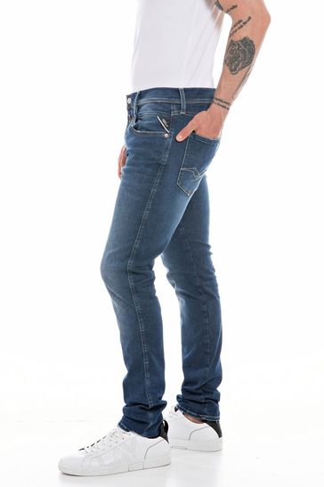 Buy Replay Slim Fit Dark Blue Anbass Blue Jeans from Next USA