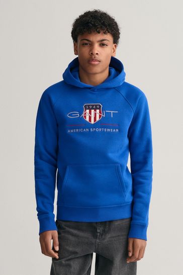 Gant shield 2025 logo hoodie