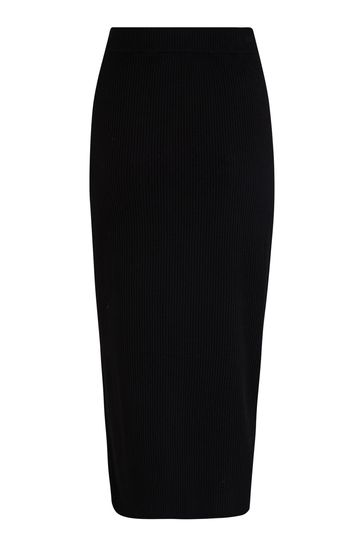 Black midi skirt on sale quality