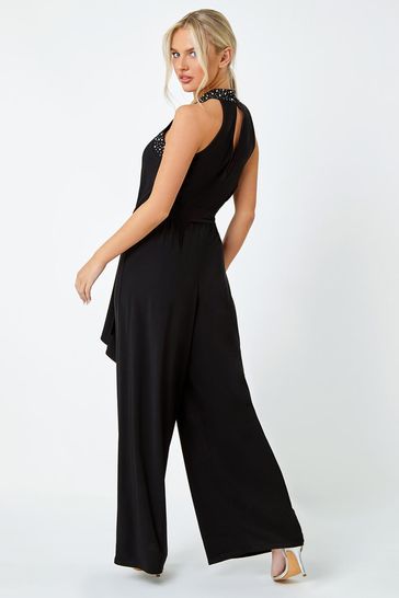 Roman black top jumpsuit