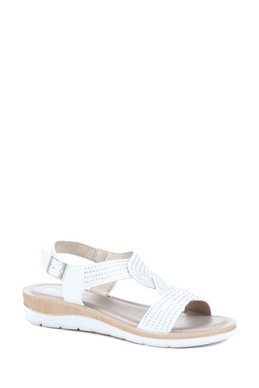 Buy Pavers Woven Ankle Strap White Sandals from Next Egypt