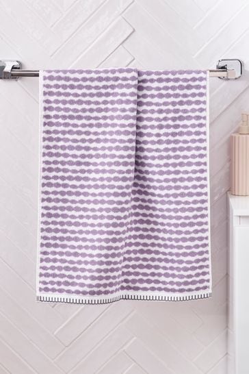 Lilac Purple Stripe Towel