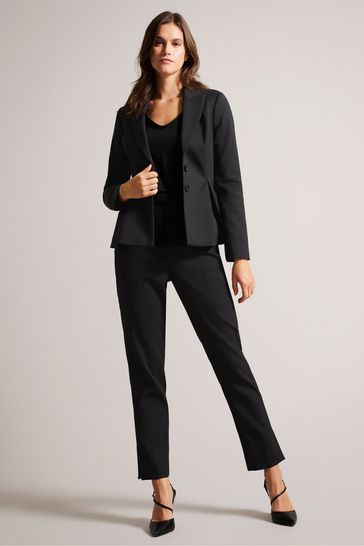 Buy Ted Baker Philiya Black Single Breasted Peplum Jacket from