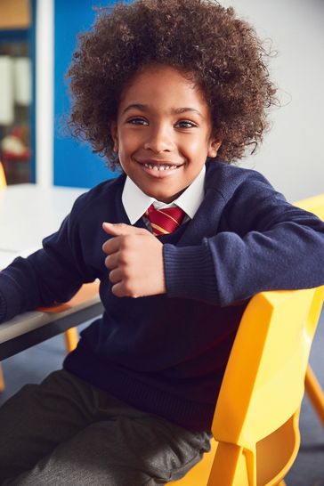 Buy Navy Blue Knitted V Neck School Jumper 3 18yrs from Next Canada