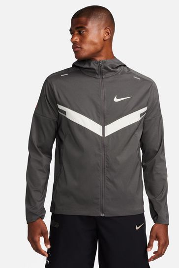 Nike Grey Repel Windrunner Packable Jacket