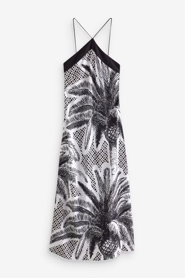 Black palm hotsell print dress
