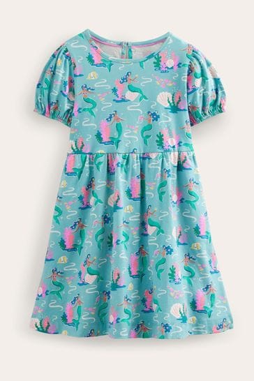 Buy Boden Blue Puff Sleeve Mermaid Dress from Next Netherlands