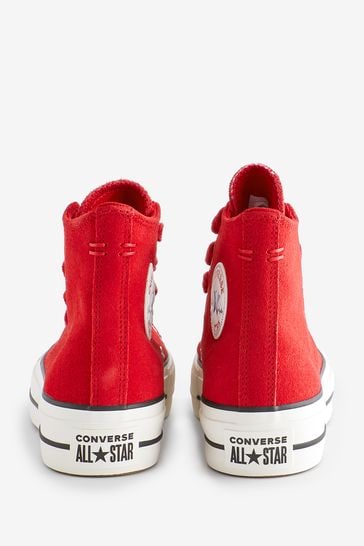 Red platform sales converse shoes