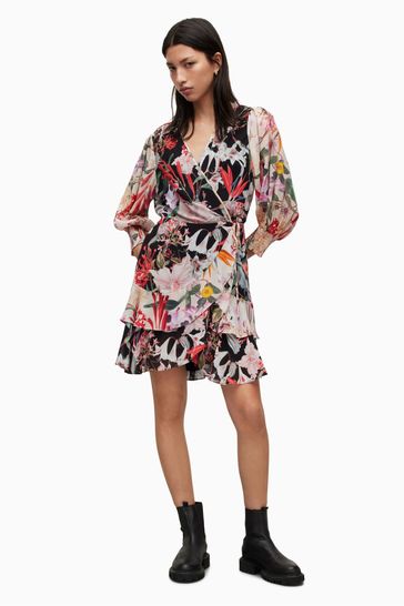 Buy AllSaints Ari Leondra White Dress from Next Luxembourg