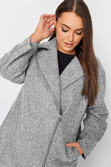 Grey boucle 2025 coat womens