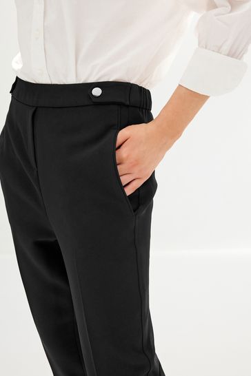 Black straight trousers store