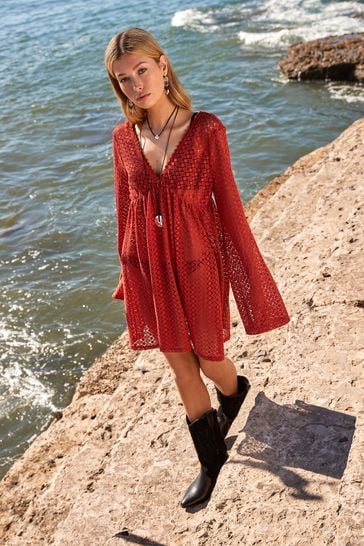 Lace beach cover up 2025