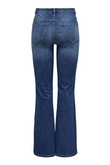 ONLY High Waisted Flare Leg Rose Jeans