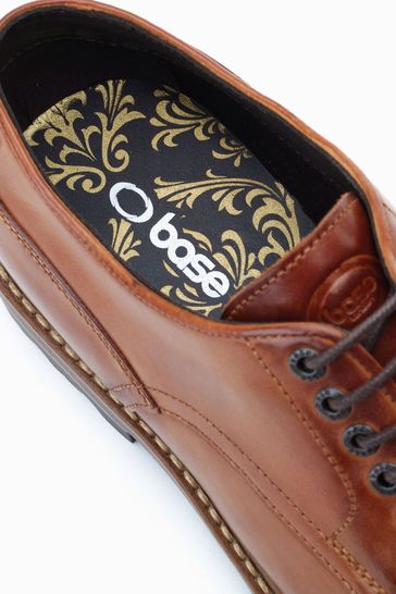 Base London Halsey Lace Up Derby Brown Shoes