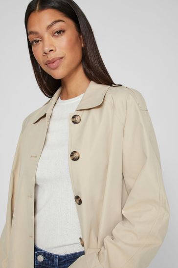 Buy VILA Natural Trench Coat from Next USA