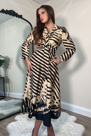 Leopard tie hot sale front dress