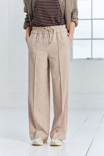 Elasticated wide leg trousers outlet