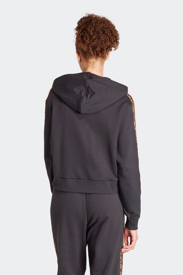 Buy adidas Black Sportswear Essentials 3 Stripes Animal Print