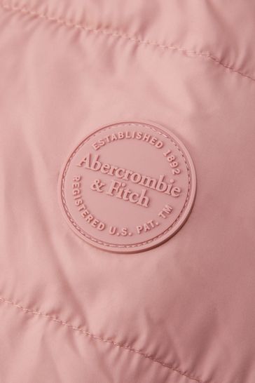 Abercrombie pink velvet puffer discount