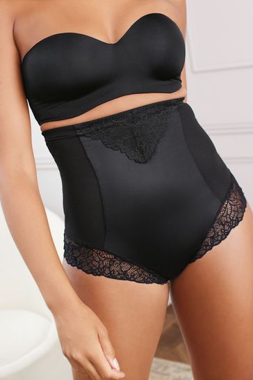 Buy Black/Nude Tummy Control Light Shaping High Waist Thongs 2 Pack from  Next Singapore