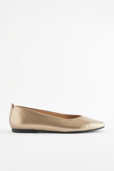 Gold hot sale ballet shoes