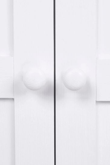 Buy Laura Ashley Cotton White Ashwell 2 Door Double Wardrobe from