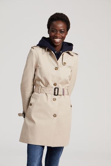 Levere Frisør sekstant Buy Tommy Hilfiger Heritage Navy Blue Single Breasted Trench Coat from Next  USA