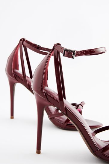 Buy Red Forever Comfort Barely There Bow Stiletto Sandals from