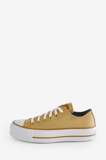 Converse Yellow Lift Chuck Ox Trainers