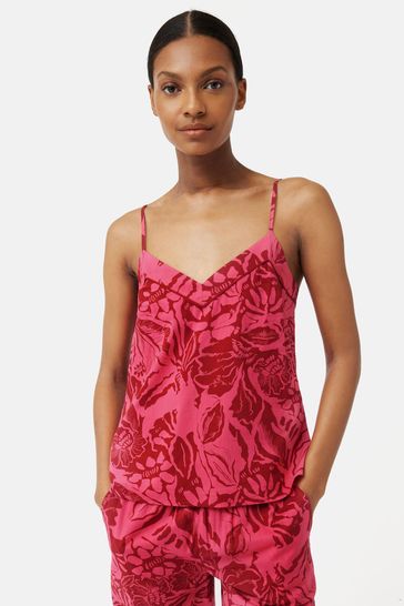 Jigsaw red outlet silk dress