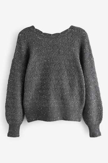 Grey sparkly jumper outlet