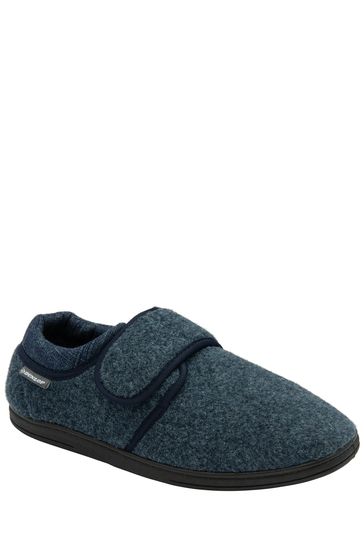 Buy Dunlop Blue Mens Touch Fastening Full Slippers from Next Germany
