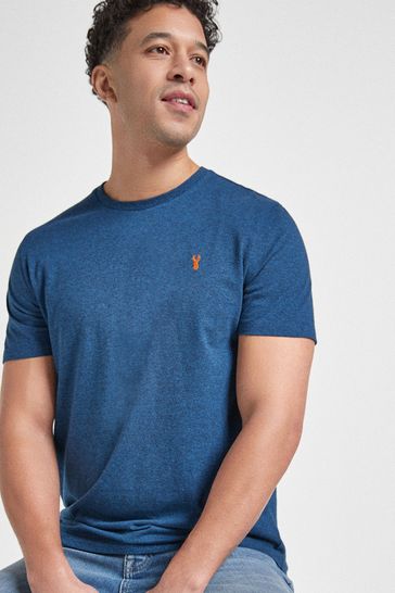 Teal Blue Stag Marl T-Shirt