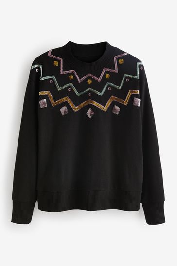 Zara white sequin jumper on sale