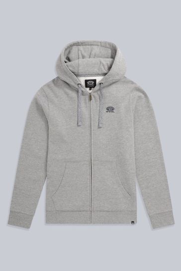 Animal Mens Grey Woody Organic Zip Hoodie